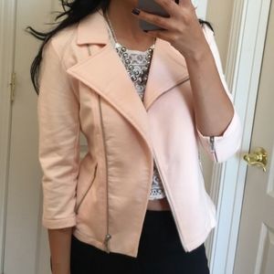 Blush moto style jacket